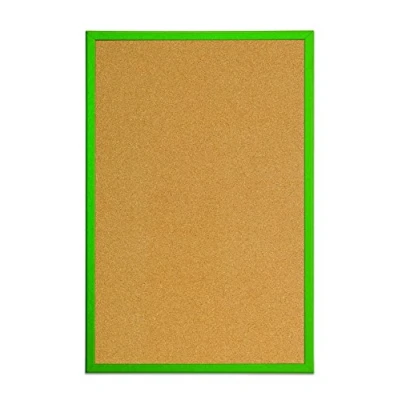 Image de Bi Office Tableau d&#039;affichage en liège, avec Cadre MDF Vert, 40x30 cm