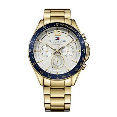 Image de Tommy Hilfiger Montre Analogique Multifunction à Quartz pour Homme avec Bracelet en Acier Inoxydable doré 1791121