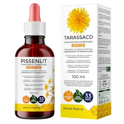 Image de Pissenlit Detox Foie Puissant Et Rapide, Intestin, Ventre Plat, Draineur, Retention D&#039;Eau Drainant Puissant, Élimination Puissante Toxines Gouttes 100 ml J.Armor Pharma