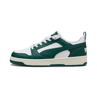 Image de PUMA Mixte Rebound V6 Low Basket, White Dark Myrtle Warm White, 38 EU