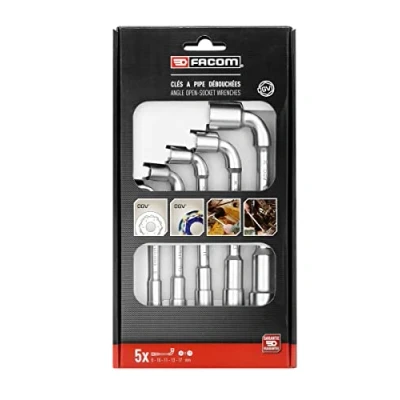 Image de FACOM Coffret de 5 Clés à Pipe Débouchées Profils 12 Pans x 6 Haute Performance 76.J5PB
