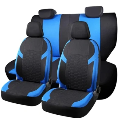 Image de Chifeng Housses de Siège Auto pour Dacia Duster Jogger Logan Stepway Sandero Ensemble Complet Polyester Protecteurs (Bleu)