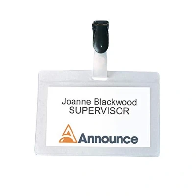 Image de PAVO Pack de 25 badges 54 x 90 mm Transparent