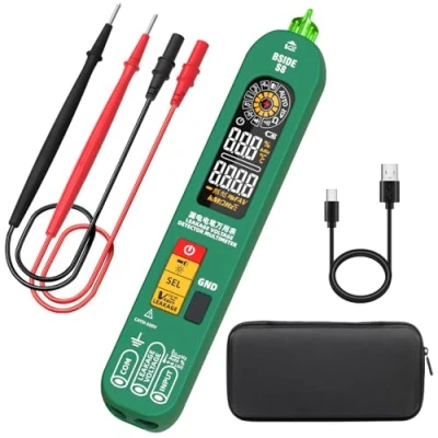 Image de BSIDE S8 Multimètre Numérique Intelligent Stylo Détecteur de Tension Testeur Fuite Électrique 3 en 1 Grand Écran Couleur Automatique Rechargeable AC DC Ohm et Continuité