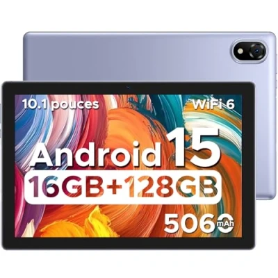 Image de DOOGEE U10 Tablette Android 15[2025], 9GB RAM + 128GB ROM 10 Pouces, Quad Core 2.0 GHz, WiFi 6 / BT 5.0 5060mAh 1280 * 800 TÜV 8MP+5MP Tablet pc Pas Cher, Violet