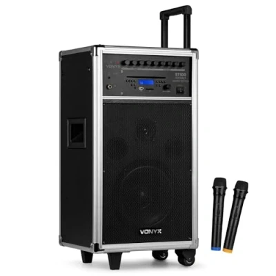 Image de Système Sono Portable VONYX ST100 MK2 Enceinte 8&quot; Bluetooth 250W avec 2 micros UHF