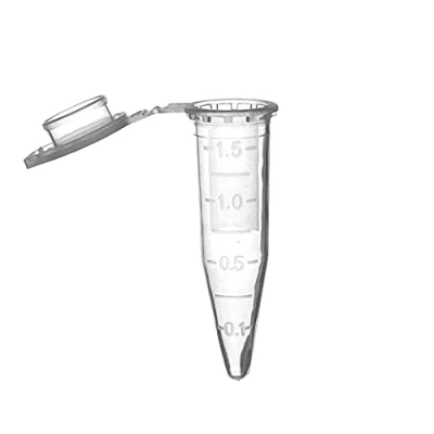 Image de MUHWA Lot de 500 tubes micro centrifugeuse gradués en polypropylène avec bouchon à clipser, 1,5 ml Flacons coniques pour laboratoire (Transparent)