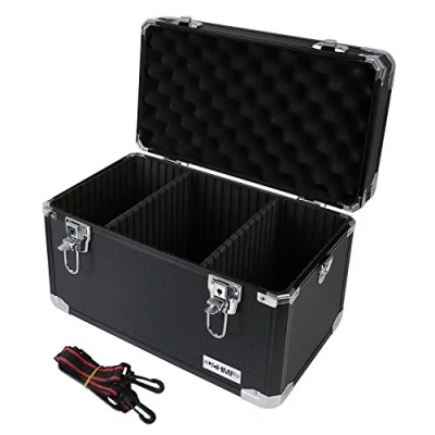 Image de HMF 14801 02 Valise de Transport en Aluminium, Coffre Rangement, Compartiments individuels, 40 x 27,5 23,5 cm