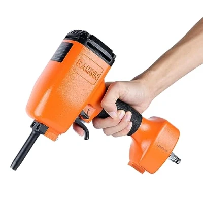 Image de KAMSIN KT50 pistolet pneumatique d&#039;arrachage de clous à usage intensif avec gâchette sécurité, cloueur air comprimé, clous.