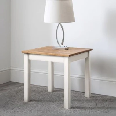 Image de Julian Bowen Table d’appoint Coxmoor, blanc et chêne