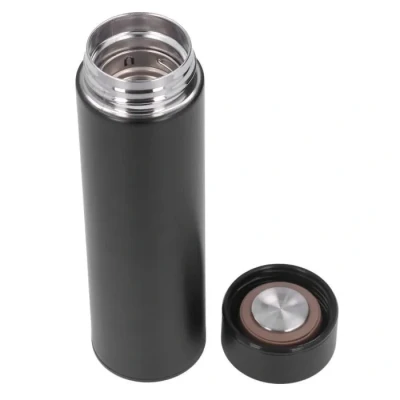 Image de FAS Bouteille Isolante isotherme 500ml Gourde En Acier Inox Vide (noir) KN005