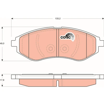 Image de TRW COTEC GDB3330 Jeu de plaquettes frein non préparé pour indicateur d&#039;usure CHEVROLET: Aveo / Kalos 3/5 portes, 5 portes