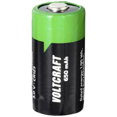 Image de VOLTCRAFT Pile Rechargeable spéciale CR 123 Lithium 3 V 650 mAh