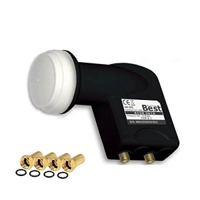 Image de BEST GERMANY LNB Twin High Gain 70 DB + 4 FICHES F