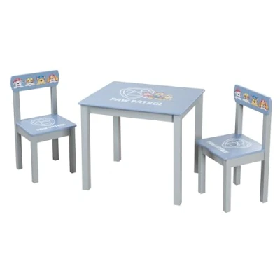 Image de roba Ensemble Paw Patrol 2 Chaises pour Enfants + Table de Sièges/Meubles avec Chiens Dessin Animé Bois Gris/Bleu À Partir 18 Mois