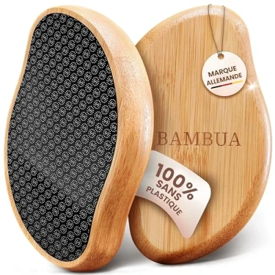 Image de BAMBUA Rapeuse Pieds (Effet Anti Callosités 100%) Rape Pied Pour Des Beaux Professionnel Avec Verre Nano Efficace Lime Pédicure A Pied, Râpe (Noir)