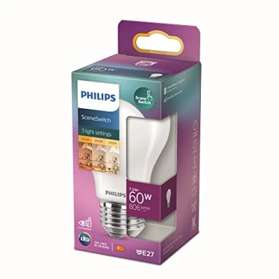 Image de PHILIPS Bulb Bulb, 7.5 W, 60 E27, A+, 806 lm, 15000 h