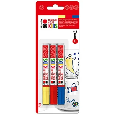 Image de Marabu 0125000000082 Bleu, Rouge, Jaune 3pièce(s) marqueur à peinture Marqueurs (Bleu, Jaune, Multicolore, 3 couleurs, 1 mm, 160 C)