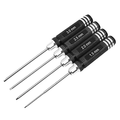 Image de WANGCL Lot de 4 Kit Tournevis Précision Hexagonaux pour Modèles Drone Voiture RC 1,5 mm 2 2,5 3