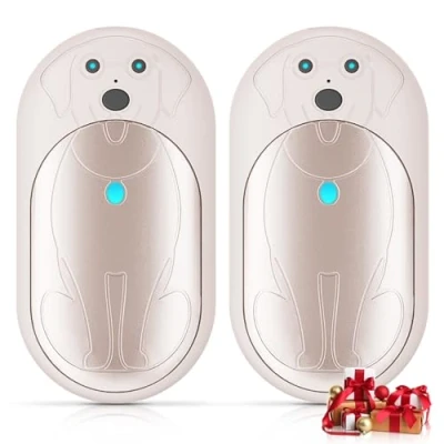 Image de Chauffe Main Rechargeable, Lepwings 2 Pack Chaufferette Électrique Reutilisable, 20 Heures de Chauffage Continu avec 3 Modes, Batterie 6000 mAh, Cadeaux d&#039;hiver pour Hommes et Femmes Blanc