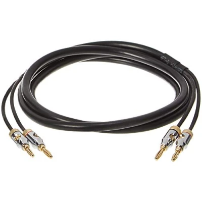 Image de Basics Câble de hauts parleurs avec fiches bananes plaquées or   CL2   99,9 % sans oxygène   1,8 M CLSW2 6FT 1P