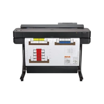 Image de HP DesignJet T650 36 de 91 cm (5HB10D), Imprimante Grand Format, Traceur, Standard A4 A0, 82 Impressions A1/h, Wi Fi, Ethernet, USB, 2400 x 1200 dpi, Métal recyclé, Garantie 2 ans, Click, Noir