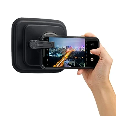 Image de PROfezzion Pare Soleil pour téléphone, Kit Anti Reflets et Filtre téléphone Portable iPhone 15 Plus Pro Max 14 13 12 11 X XR XS Photographie Noir Silicone