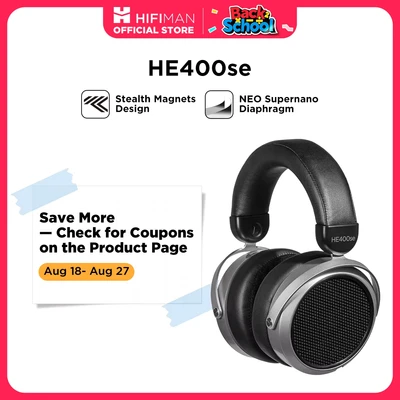 Image de HIFIMAN HE400SE Stealth Magnets Version Over Ear Open Back Full Size Planar Magnetic Wired Headphones for Audiophiles/Studio, Great Sounding, Stereo, Comfortable Fit Sliver