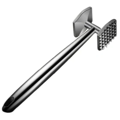 Image de PassionTech Attendrisseur de Viande en INOX Marteau à Professionnel Double Face Lavable au Lave Vaisselle Idéal pour Les escalopes, Steaks, Cordons Bleus, côtelettes