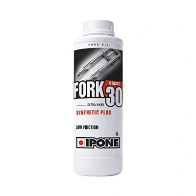 Image de IPONE Huile de Fourche Moto Fork 30 Semi synthétique Tenue Route Améliorée Anti friction et Emulsion Protection contre Usure Fourches Dures Usages Tout Terrain 1L