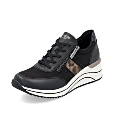 Image de Remonte Baskets basses D0T09 pour femme, semelle lâche, Noir Combi 04, 45 EU Weit