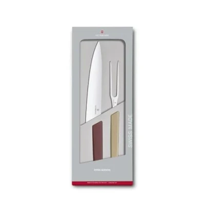 Image de Service à découper VICTORINOX multicolore, lot de 2 couteaux et fourchettes viande Swiss Modern Gyuto, 6,909 6,21 g