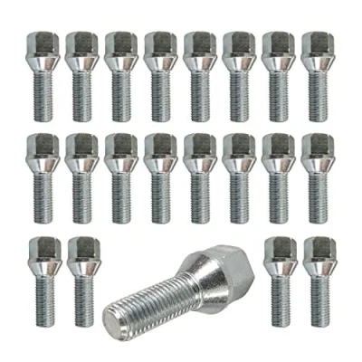Image de 20 boulons de roue m14 x 1,5 longueur filetage 28 mm pour mercedes classe a b, c, s, cL, cL cLS cLA g, gL, e, gLK, r klasse m, sL sLK v vito sLS viano