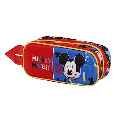 Image de Karactermania Mickey Mouse Joyful 3D Double Trousse pour enfants, Taille: One Size, Azul