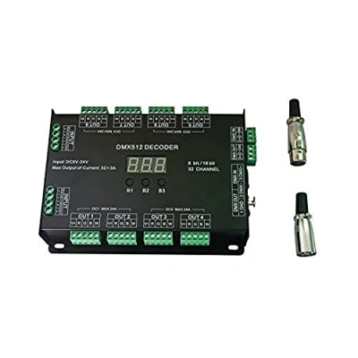 Image de 32CH RGBW DMX512 Decoder 8 Bit/16 Bit LED Controller 32 Channels Driver Strip Light DIM/CT/RGB/RGBW Controllder DC5V 24V
