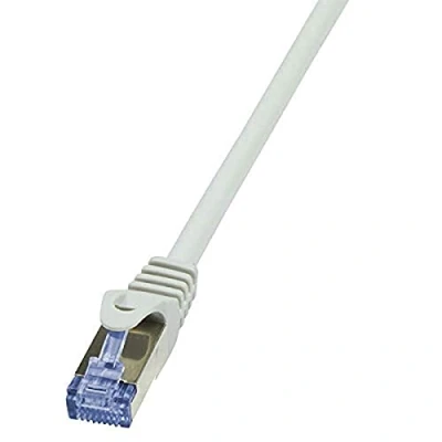Image de Câble réseau RJ45 CAT 6A S/FTP LogiLink 2 conn Gris Sans halogène