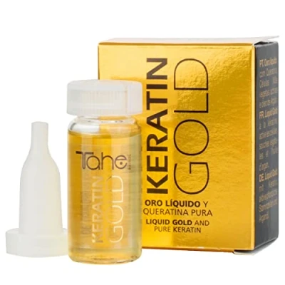 Image de Tahe Botanic Kératine Gold Sérum Cheveux Or Liquide et Pure (10 ml)