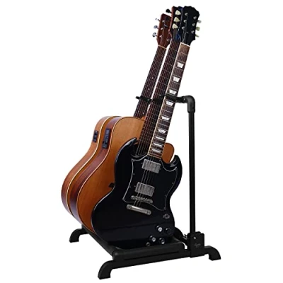 Image de GUITTO GGS 12 Support de guitare multifonction pliable universel portable pour bande, scène, basse, acoustique 3 supports