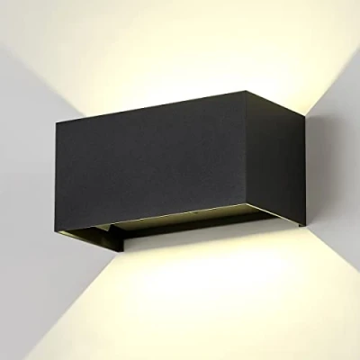 Image de Dr.lazy 20W Applique Murale Interieur/Exterieur Avec Angle de Faisceau Réglable Appliques Murales LED 4000K Blanc Chaud Lampe Etanche IP65 pour Salon Chambre (Noir/Blanc Naturel)