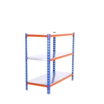 Image de Simonrack Étagère Rangement et 3 Niveaux, 180 kg Capacité de Charge Point Flexion, 1000x1000x300 mm, Lourde, Garage, Bleu/Orange/Galvanisé Simonclick