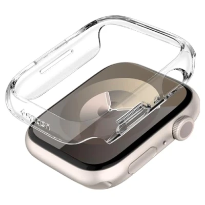Image de Spigen Thin Fit Coque Compatible avec Apple Watch Série 9 8 7 45mm Transparent