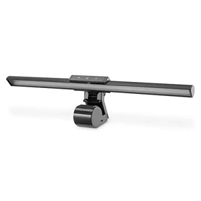 Image de DIGITUS Lampe LED pour écran avec fixation par serrage Variable 5 niveaux de luminosité Température couleur réglable 250 lumens bureau Noir