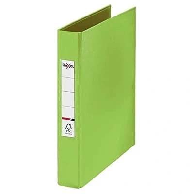 Image de Rexel 2115561 Classeur A5 Vert 25 mm de diamètre 2 anneaux toriques au choix