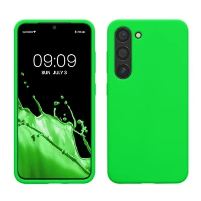 Image de kwmobile Housse Compatible avec Samsung Galaxy S23 Coque de téléphone Protection Souple en TPU Silicone Vert Fuchsia