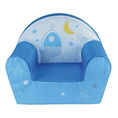 Image de Fun House 713070 Espace Fauteuil Club Origine France Garantie pour Enfant L.52 x P.33 H.42 cm, Bleu/Jaune, à partir de 18 Mois