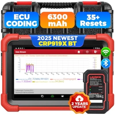 Image de LAUNCH X431 CRP919XBT Valise Diagnostic Auto Multimarque, Contrôle bidirectionnel, CANFD&amp;DOIP,Diagnostic sans Fil Bluetooth avec DBScar VII,FCA AutoAuth,VAG Guided,ECU Coding,IMMO