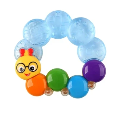 Image de Baby Einstein, Anneaux et Hochet de dentition à réfrigérer pour Bébé, Teether pillar, Sans BPA, 3 mois+