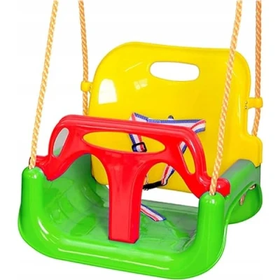 Image de Coil Balançoire Enfant Bébé Extérieur 3 en 1 Réglable avec Dossier Intérieur Siège De Tout Petit (Vert)