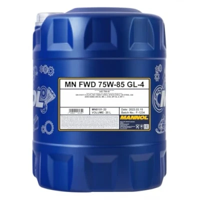 Image de MANNOL FWD MN8101 20 Huile de transmission 75W 85 NISSAN: NP300 Navara Pick up, Pathfinder 3, X Trail, SUZUKI: SWIFT Jimny SUV