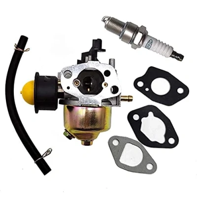 Image de sallygardens Carburateur avec bougie d&#039;allumage, jeu de joints pour tondeuse à gazon Einhell GC PM 46/1 S/GC 51/2 S HW/HBM 46 R